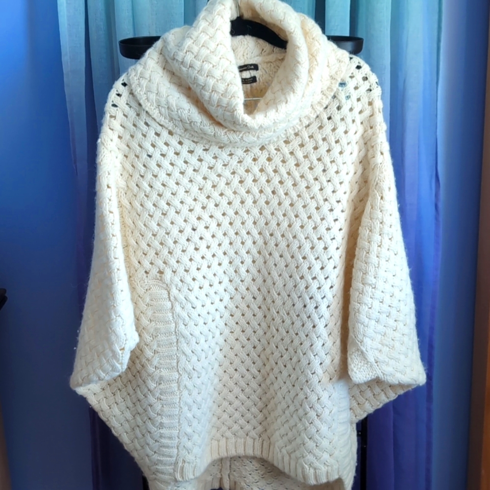 Massimo Dutti Cowl Neck Oversized Sweater/Shawl. Made in Spain.